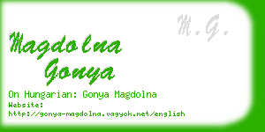 magdolna gonya business card